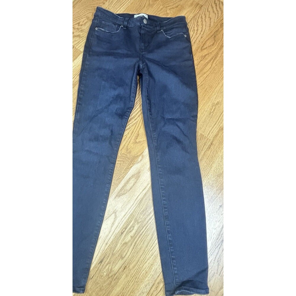 Paige Jeans Size 29 Verdugo Ultra Skinny Ankle Black Shadow Mid Rise
